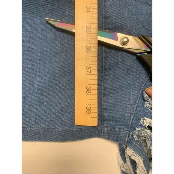 Denim Fringe Detail Plus Size Dress - Picture 11 of 11